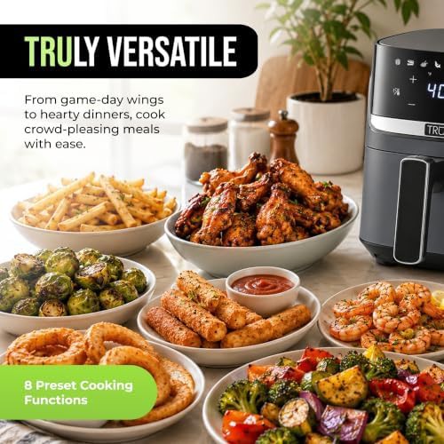 TRU 8-quart digital touchscreen air fryer matte grey — photo 5