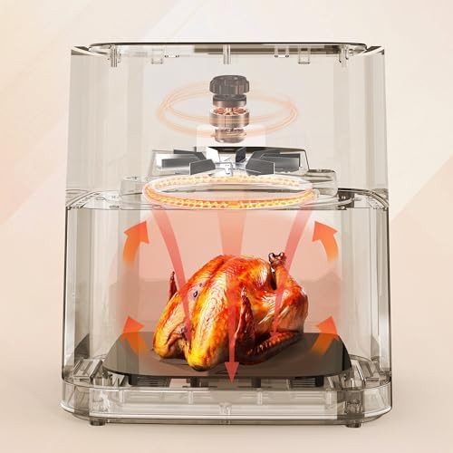 Large stainless steel air fryer with window — photo 5
