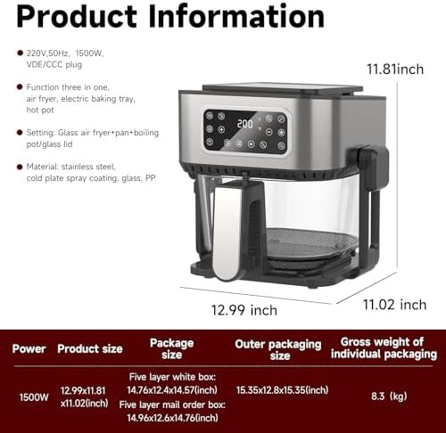 Multifunction air fryer with viewing window — photo 5