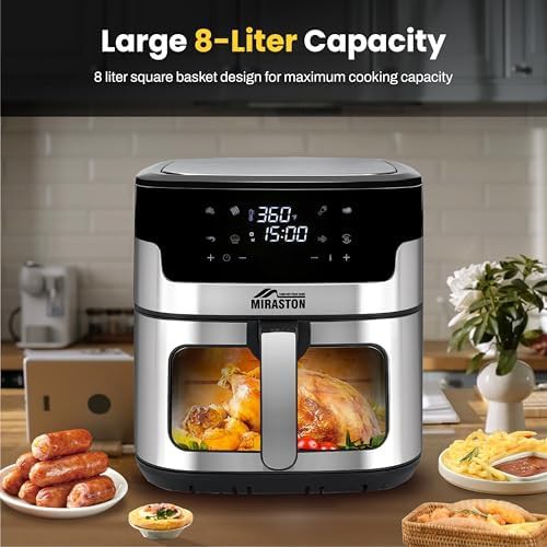 Family size stainless steel touchscreen air fryer — photo 3