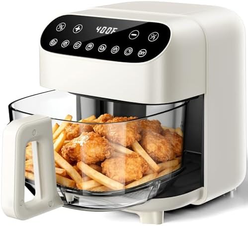 Clear Glass Basket Air Fryer 5QT