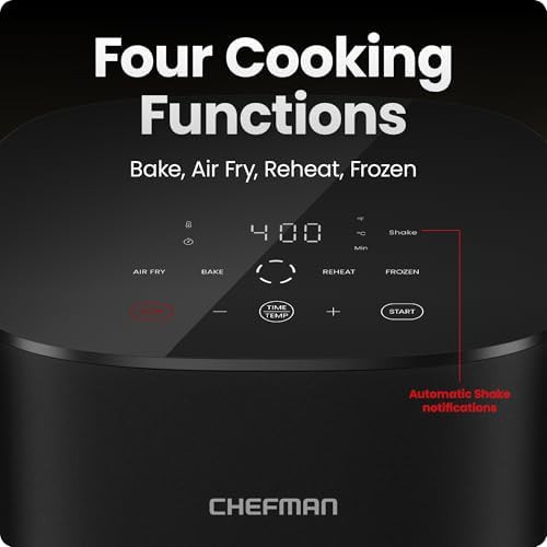 Black five quart turbox air fryer with touchscreen — photo 5