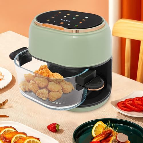Digital air fryer with transparent bowl — photo 3