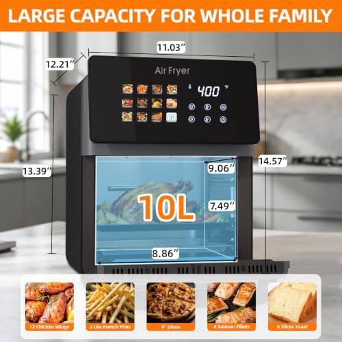 Beige 10L Digital Rotisserie Air Fryer — photo 4