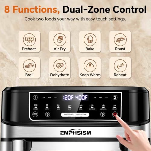 Dual zone air fryer with removable divider — photo 4
