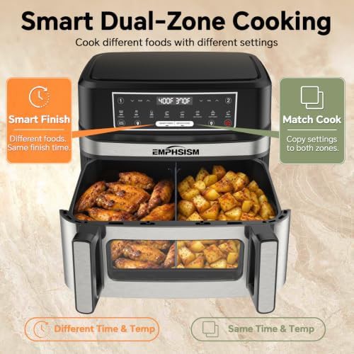 Dual zone air fryer with removable divider — photo 5