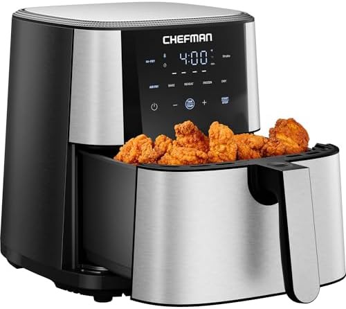 Stainless steel six quart air fryer