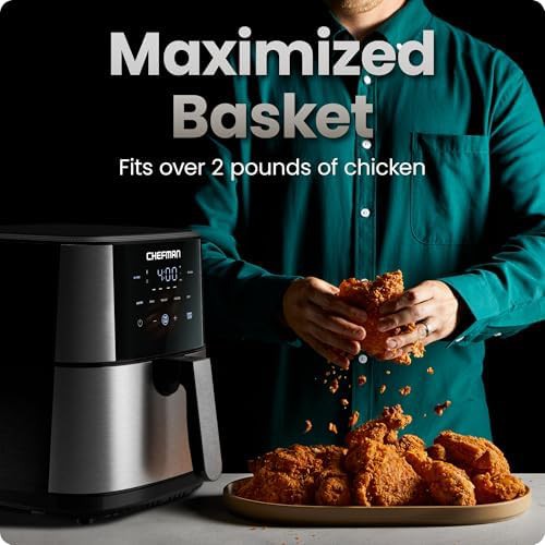 Stainless steel six quart air fryer — photo 3