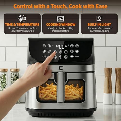 Large digital touchscreen basket air fryer — photo 4