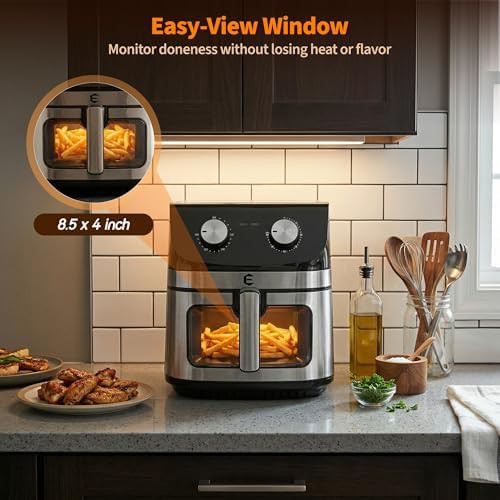 Dual knob control stainless steel fryer — photo 4