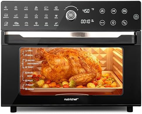 Black large capacity air fryer oven