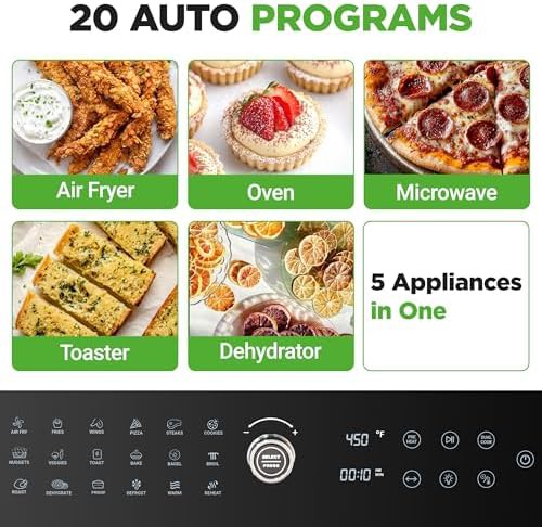 Black large capacity air fryer oven — photo 3