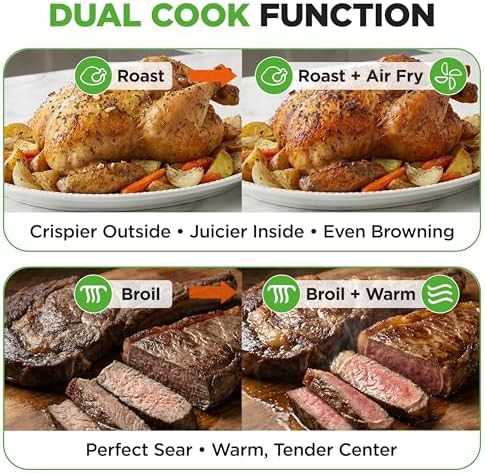Black large capacity air fryer oven — photo 4