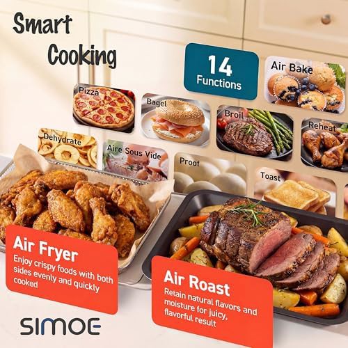 SIMOE 26 qt stainless steel toaster oven combo — photo 4