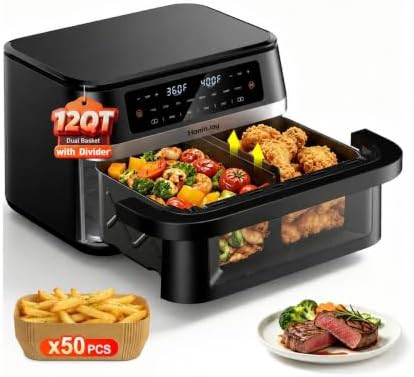 Dual Basket 12QT Fryer with Divider