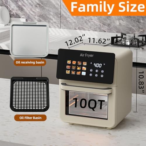 Beige 10 QT Family Size Rotisserie Oven — photo 4