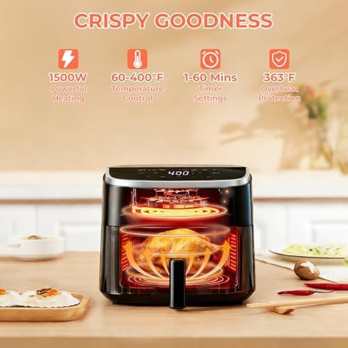 Four Quart Basket Style Air Fryer with Window — photo 4