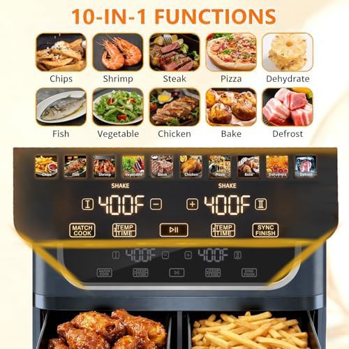 Simple Deluxe dual basket grey air fryer — photo 3