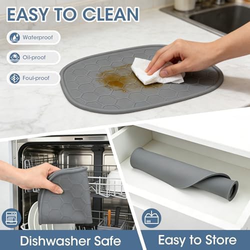 Grey silicone heat resistant mat — photo 5
