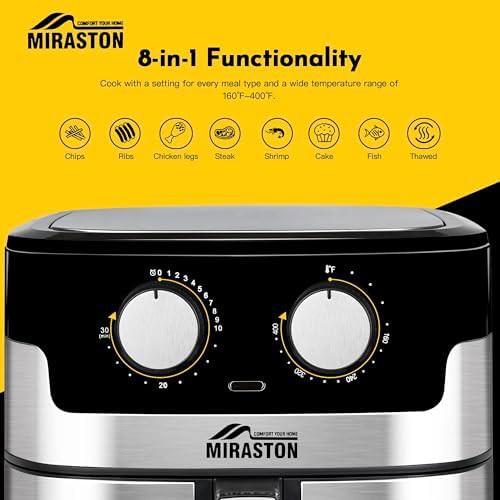 Manual stainless steel air fryer with window — photo 4