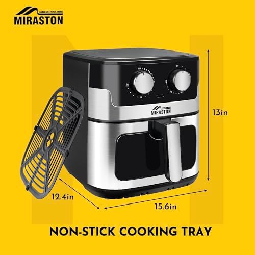 Manual stainless steel air fryer with window — photo 5