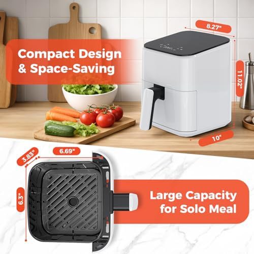 Three Quart Digital Touchscreen Small Air Fryer — photo 4