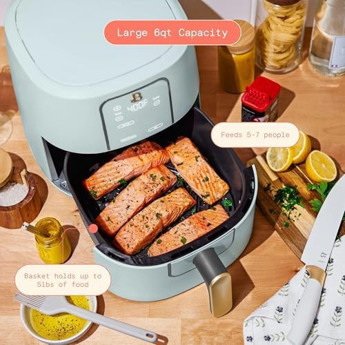 Hydrangea blue digital air fryer with dehydrator — photo 5