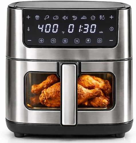Simple Deluxe window black 6.34 qt air fryer