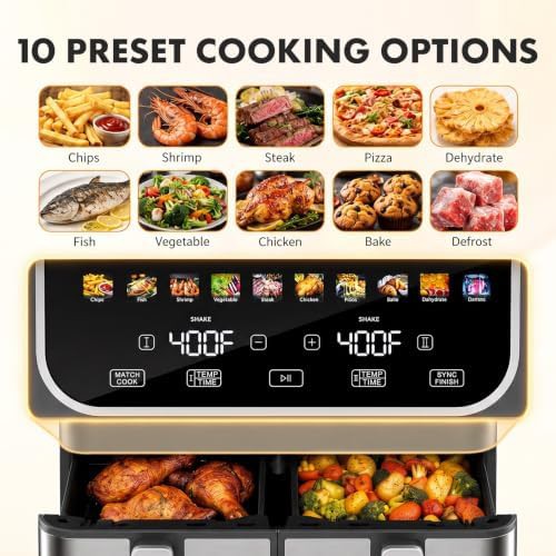 Dual Basket Black Ceramic Ten Quart Fryer — photo 3