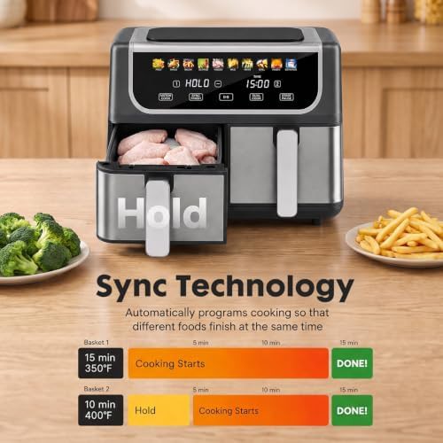 Dual Basket Black Ceramic Ten Quart Fryer — photo 4