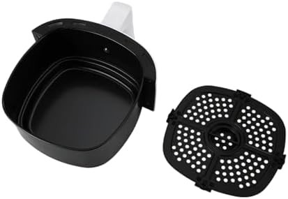 Compact arctic white air fryer with knobs — photo 4