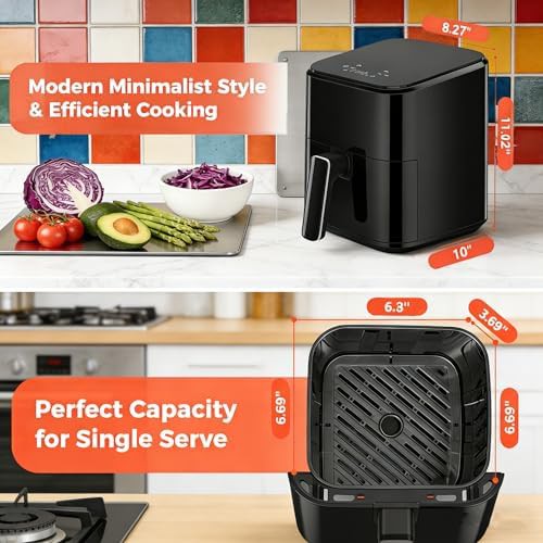 Black compact eight in one air fryer — photo 3