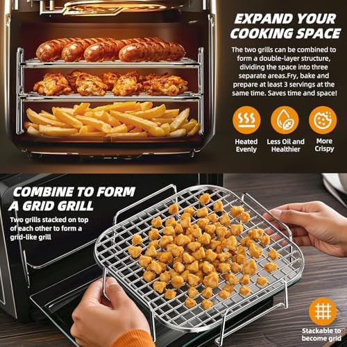 Square stainless steel rack set 8 in — photo 4