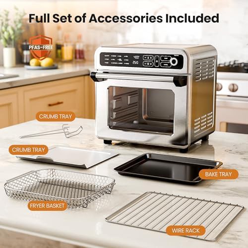Silver Stainless Steel Toaster Oven Combo 18QT — photo 4