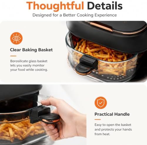 Black Digital Basket Fryer with Window — photo 3