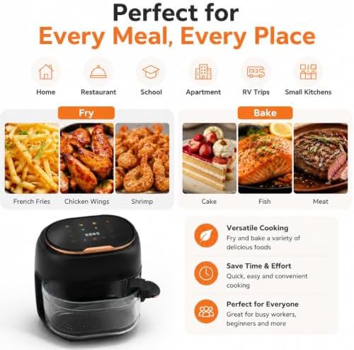 Black Digital Basket Fryer with Window — photo 4