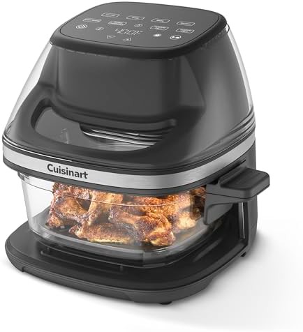 Glass basket air fryer with viewing window