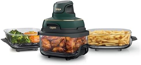 Emerald Green Glass Air Fryer 4 Quart