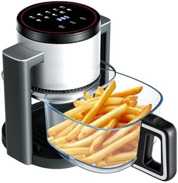 Glass basket four quart air fryer