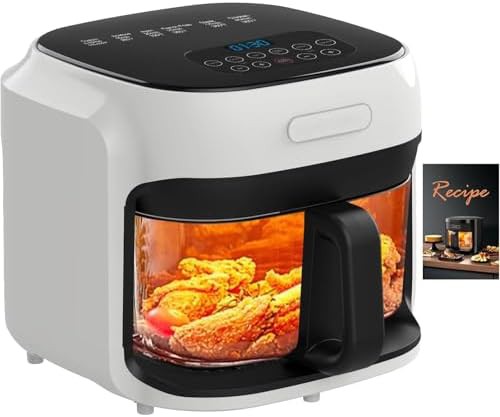 White glass basket air fryer