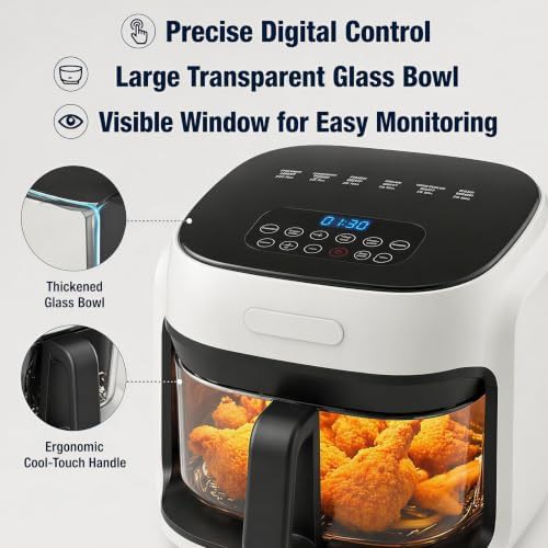 White glass basket air fryer — photo 3