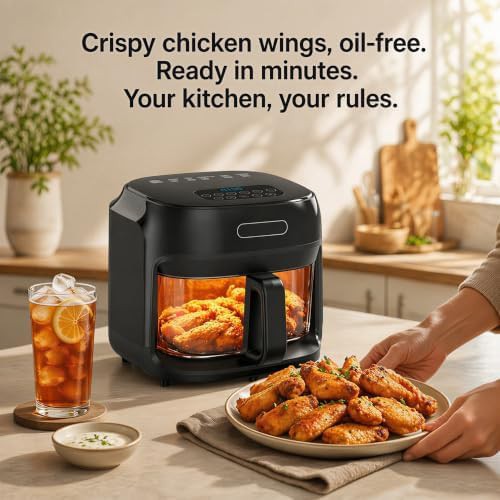 Touchscreen glass family size air fryer — photo 4