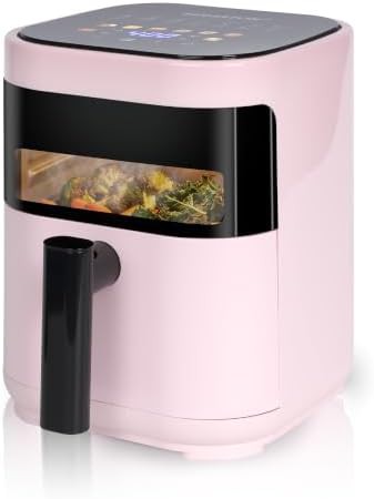 MIRASTON 3.2QT pink touchscreen air fryer
