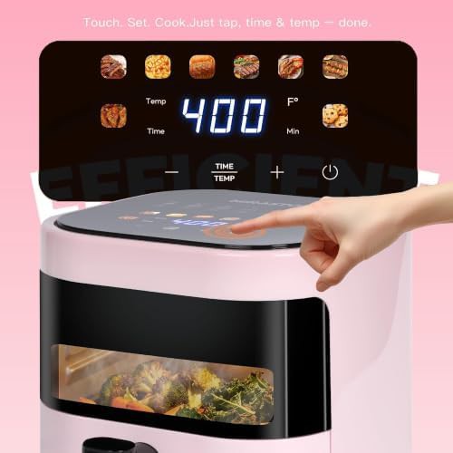 MIRASTON 3.2QT pink touchscreen air fryer — photo 4