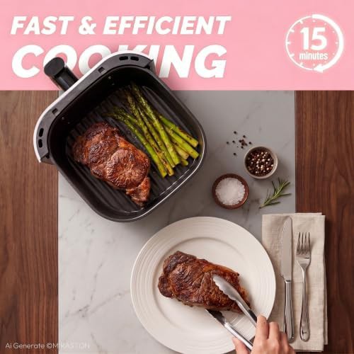 MIRASTON 3.2QT pink touchscreen air fryer — photo 5