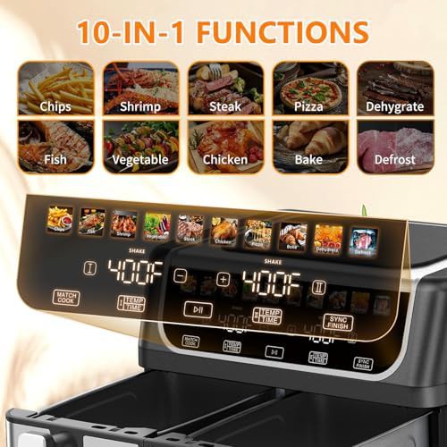 Ten Quart Dual Basket Air Fryer — photo 3