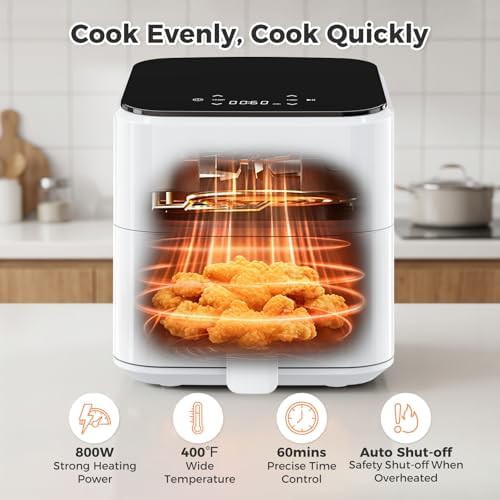 Compact Digital Four Quart Touchscreen Fryer — photo 3
