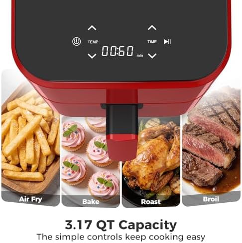 Compact digital three quart air fryer — photo 4