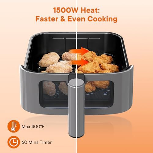 Compact Four Quart Window Fryer with Presets — photo 3