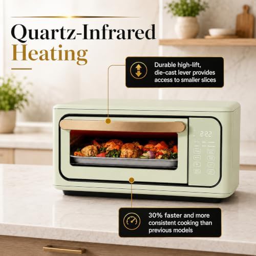 Sage green infrared air fryer toaster oven — photo 4
